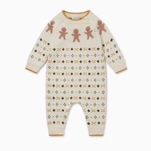Mori Gingerbread Knit Onesie One Piece Jumper Knit